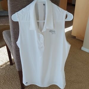 Torrey Pines GOLF shirt. Adidas White Polo Shirt with TORREY PINES Logo